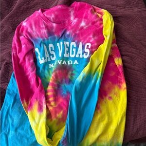 Gildan Las Vegas Tie-Dye Long Sleeve Shirt - Pink, Blue, Yellow